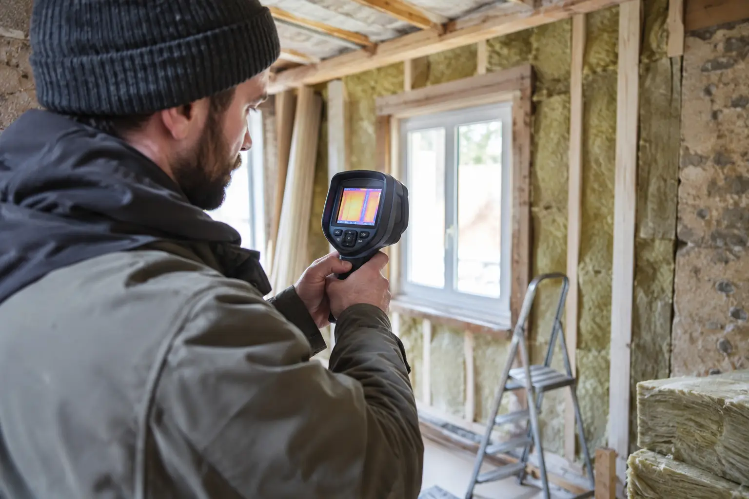 Professionnel rénovant l’intérieur d’un bâtiment ancien